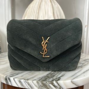 Yves Saint Laurent Loulou bag Suede forest green